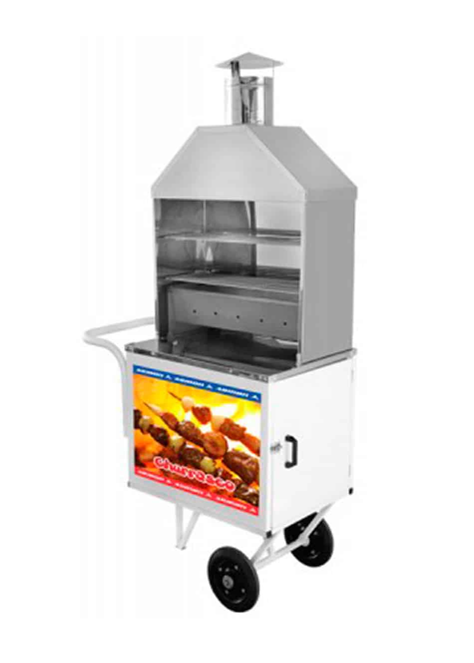 CARRINHO ARMON CHURRASCO STANDARD COM RODAS MACIÇAS CHSM-001-AST