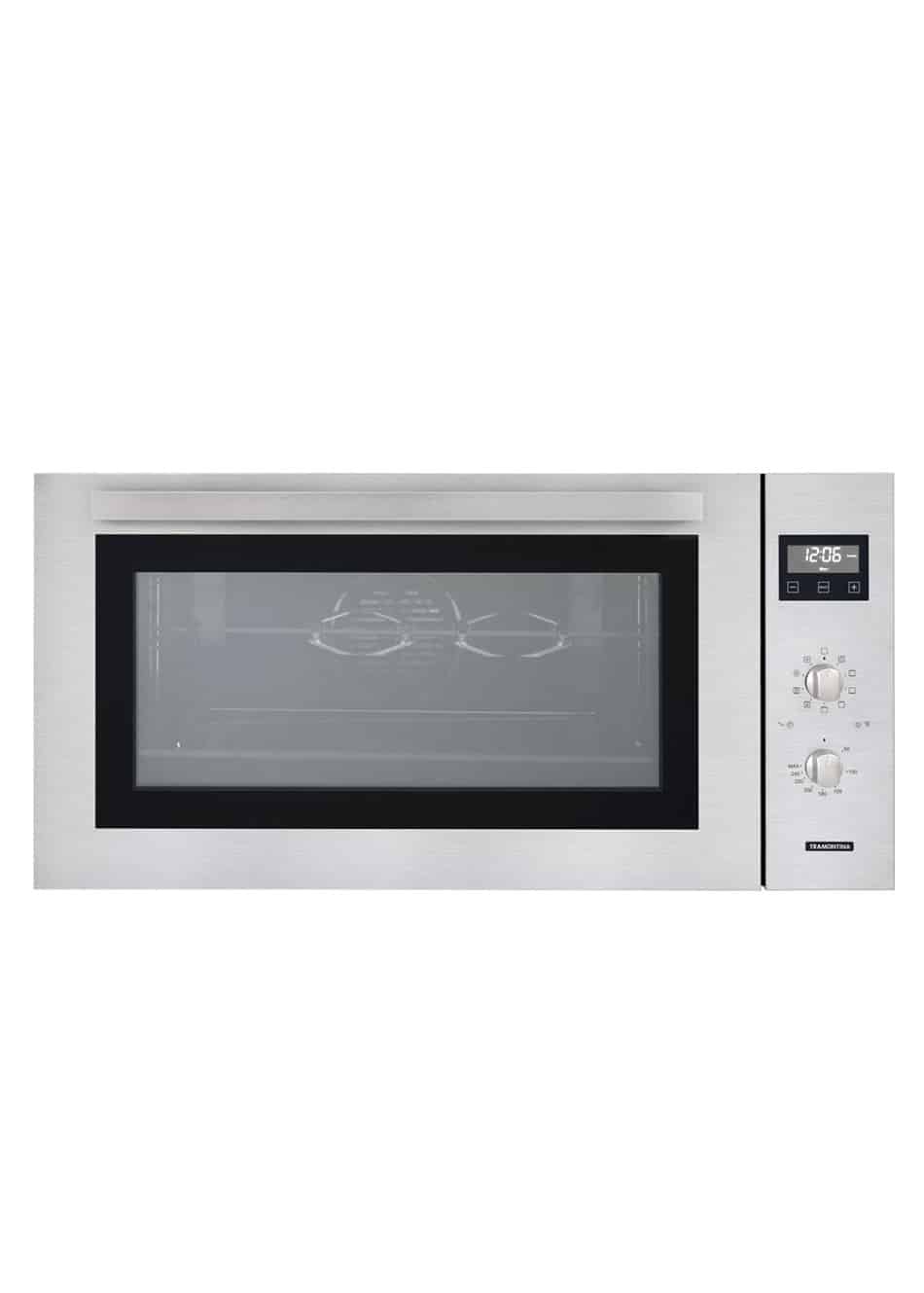 FORNO ELÉTRICO DE EMBUTIR TRAMONTINA EM AÇO INOX COM ACABAMENTO SCOTCH BRITE 8 FUNÇÕES 72 L #CS